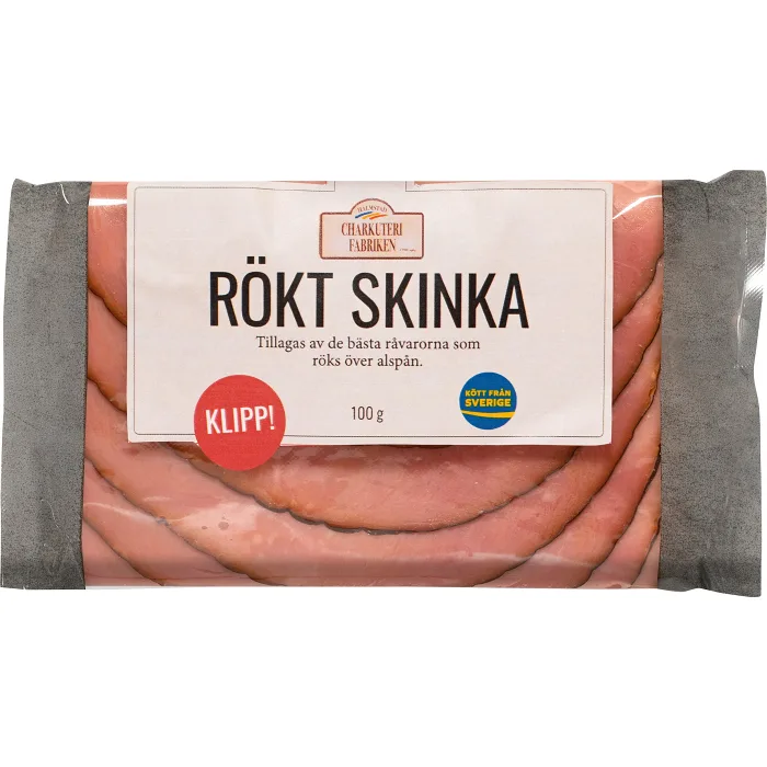 Rökt skinka 100g Charkuterifabriken Handla mat online från din lokala