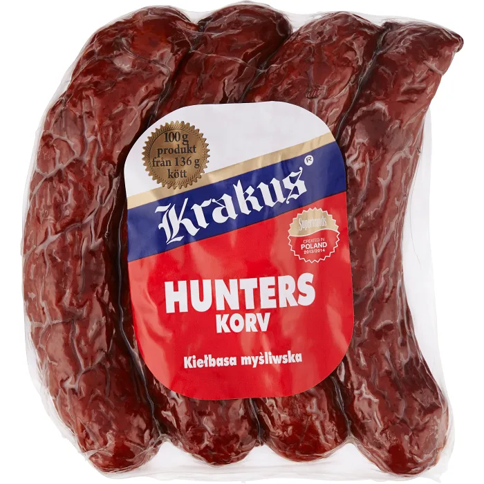 Hunters Korv 360g Krakus Handla mat online från din lokala ICA butik