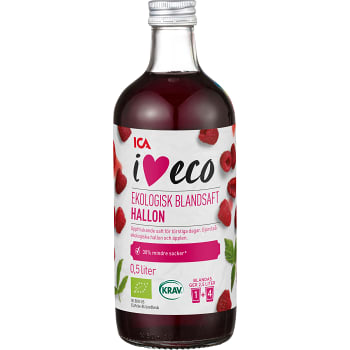 Blandsaft Hallon Ekologisk 50cl KRAV ICA I Love Eco Handla Mat Online