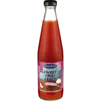 Sweet Chili sås Asia Mindre socker 500ml Santa Maria Handla mat