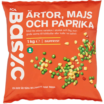 Rtor Majs Paprika Fryst Kg Ica Basic Handla Mat Online Fr N Din