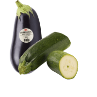 Illustration av Aubergine/Zucchini