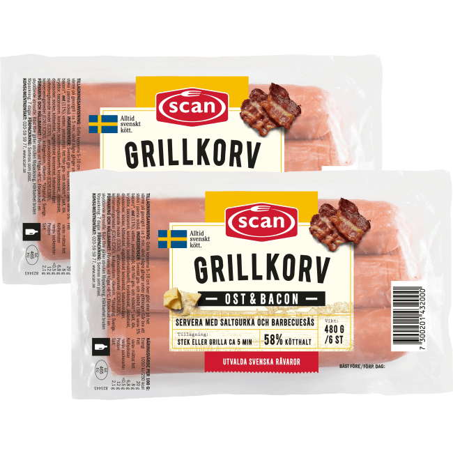 Illustration av Grillkorv