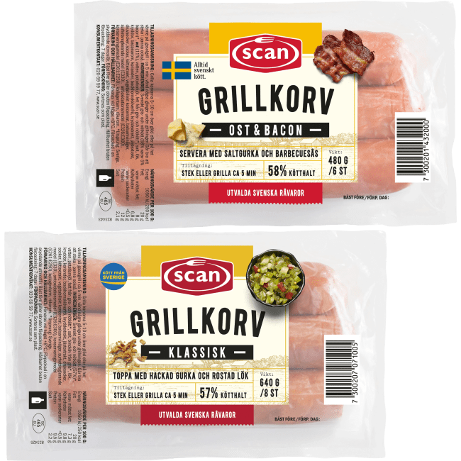 Illustration av Grillkorv