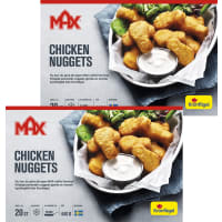 Illustration av Frysta Kycklingburgare, Nuggets, Wings