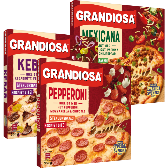 Illustration av Fryst Pizza X-tra allt