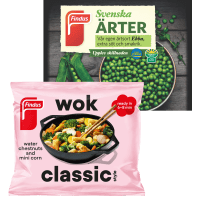 Illustration av Frysta grönsaksmixer & wok