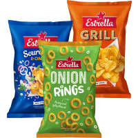 Illustration av Chips, Jordnötsringar, Ostbågar