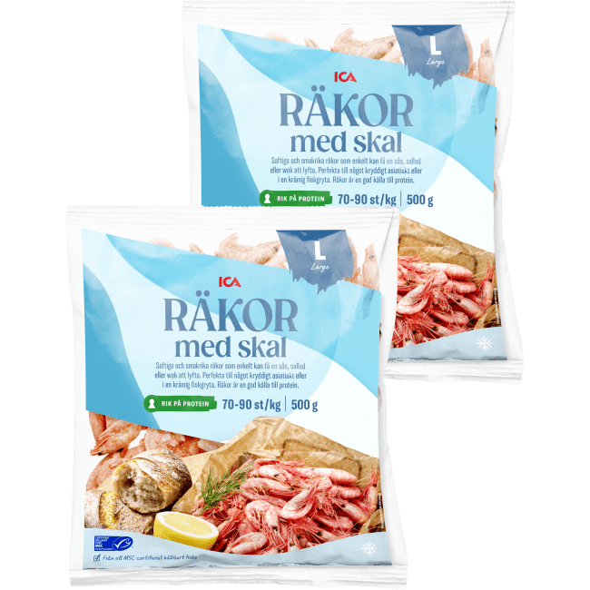 Illustration av Räkor med skal