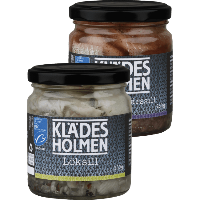 Illustration av Sill i glas