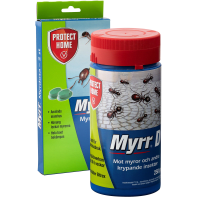 Illustration av Myrdosa 2-pack och Myrr D Myrmedel