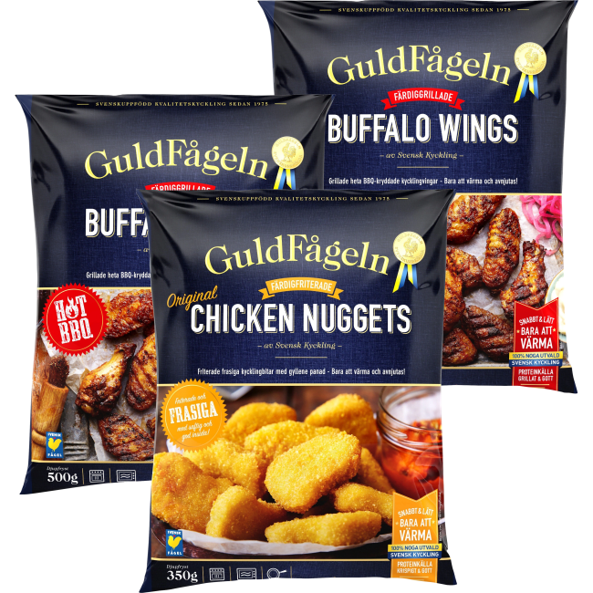 Illustration av Frysta Drumsticks, Buffalo wings