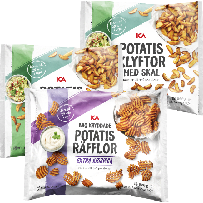 Illustration av Frysta potatisprodukter