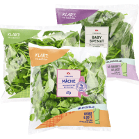 Illustration av Finbladiga sallater i påse