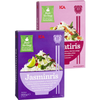 Illustration av Basmati-, Jasminris Boil in bag