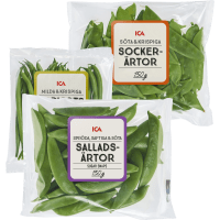 Illustration av Socker-, salladsärtor, haricots verts