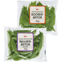 Illustration av Socker- och salladsärtor i påse