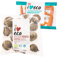 Illustration av Ekologiska morötter, ekologiska rödbetor