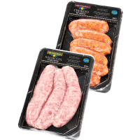 Illustration av Färska korvar