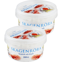 Illustration av Skagenröra, Räksallad, Skaldjurssallad, Gubbröra