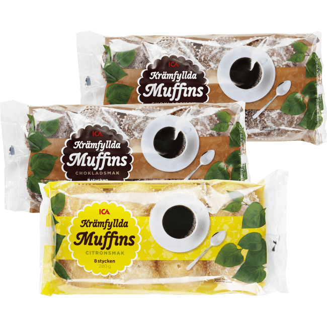 Illustration av Krämfyllda muffins