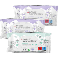 Illustration av Baby tvättservetter