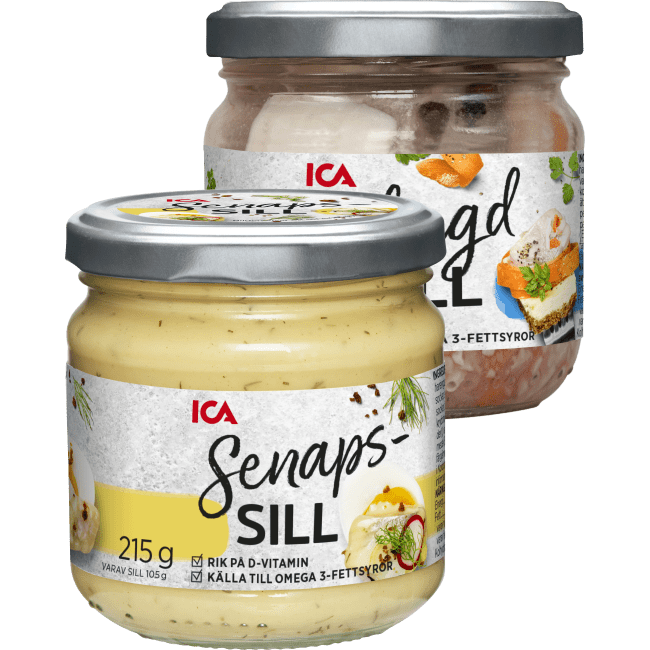 Illustration av Sill i glas