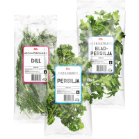 Illustration av Färska kryddor i påse