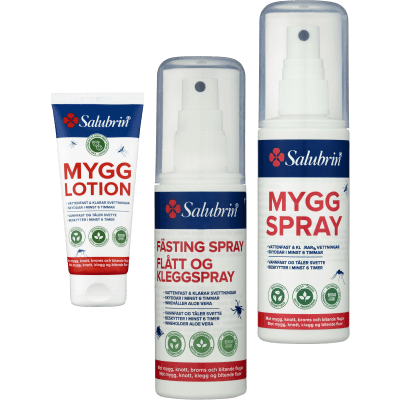 Myggmotion, myggspray, fästingspray