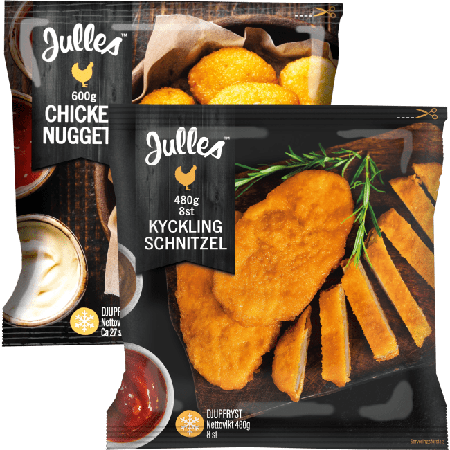 Illustration av Kyckling Schnitzel/nuggets
