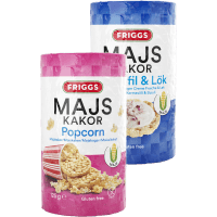Illustration av Smaksatta riskakor, majskakor