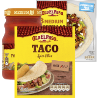 Illustration av Tacosås, Tortillabröd, Tacokrydda