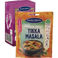 Illustration av Kokosmjölk, Asiatiska/Indiska kryddmixer