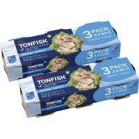 Illustration av Tonfisk i vatten 3x80g 240g