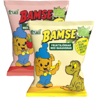 Illustration av EKO Fruktbjörnar Banan, Jordgubb-smak