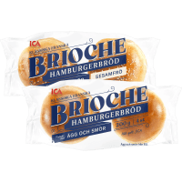 Illustration av Brioche hamburgerbröd 4-p