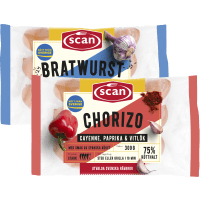 Illustration av Bratwurst och Chorizo