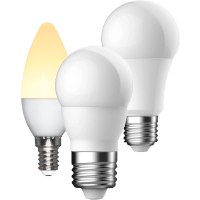 Illustration av LED Lampor Ljusgröna förpackningar