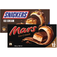 Illustration av Glass flerpack Mars/Snickers