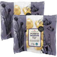 Illustration av Fast potatis i påse