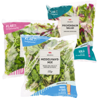 Illustration av Skurna sallader i påse