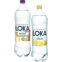 Illustration av Loka Citron/Ananas Passion 1,5l