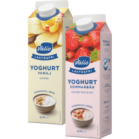 Illustration av Laktosfri smaksatt yoghurt