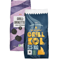 Illustration av Grillkol, Briketter