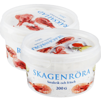 Illustration av Skagenröra / Räksallad