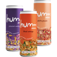 Illustration av Humm zero, olika smaker