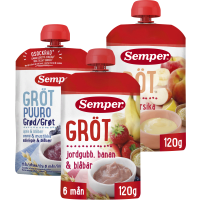 Illustration av Ätklar gröt blåb&ä