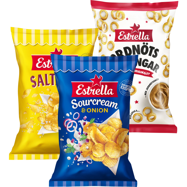 Illustration av Chips, Ringar och Bågar