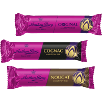 Illustration av Marsipanbröd Cognac,Orginal &Nougat