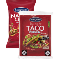 Illustration av Taco kryddmix, nachochips